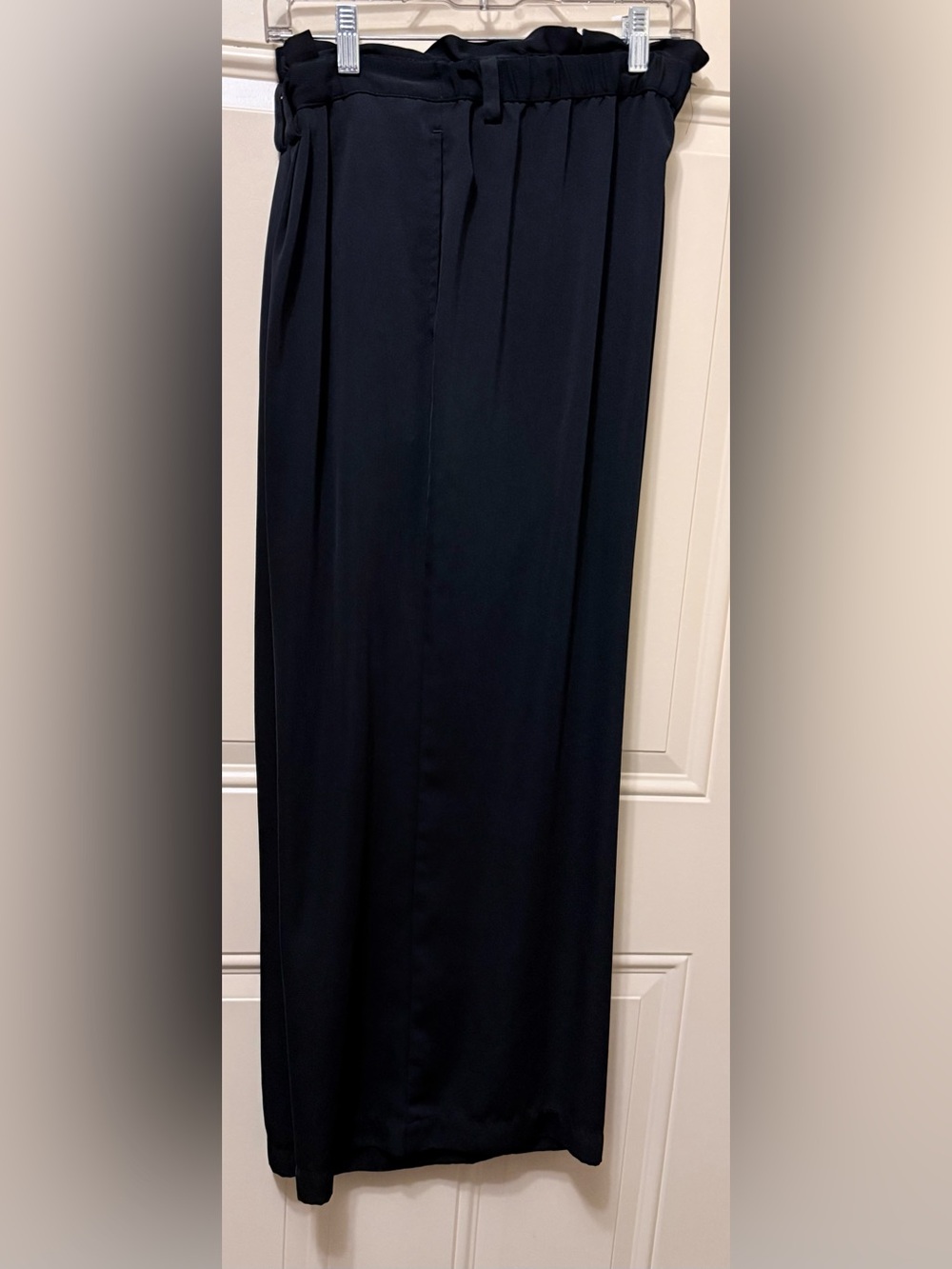 Who What Wear Black Wide Leg Paper Bag Waist Pants Size XXL